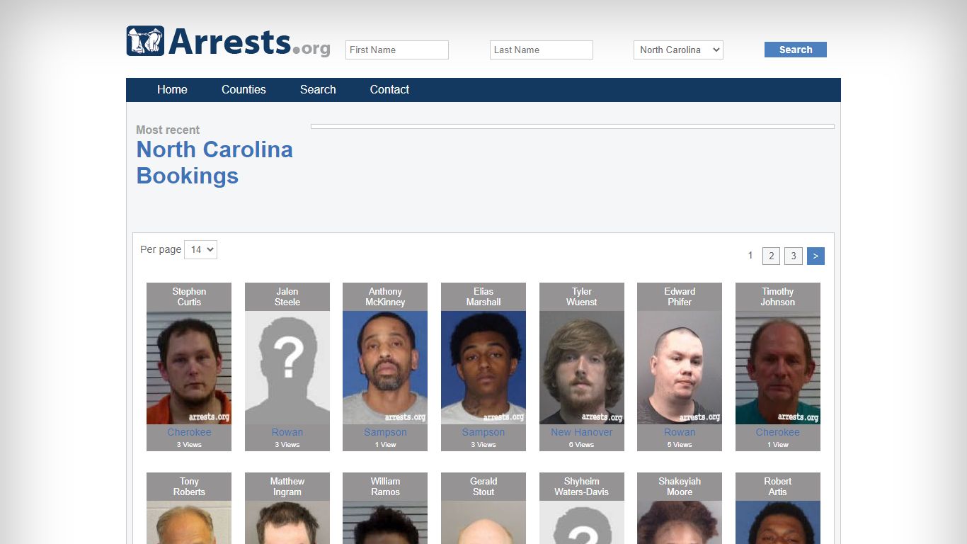 North Carolina Arrests and Inmate Search